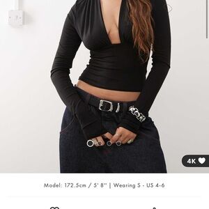 Weekday Black Long-Sleeve Top (Asos)